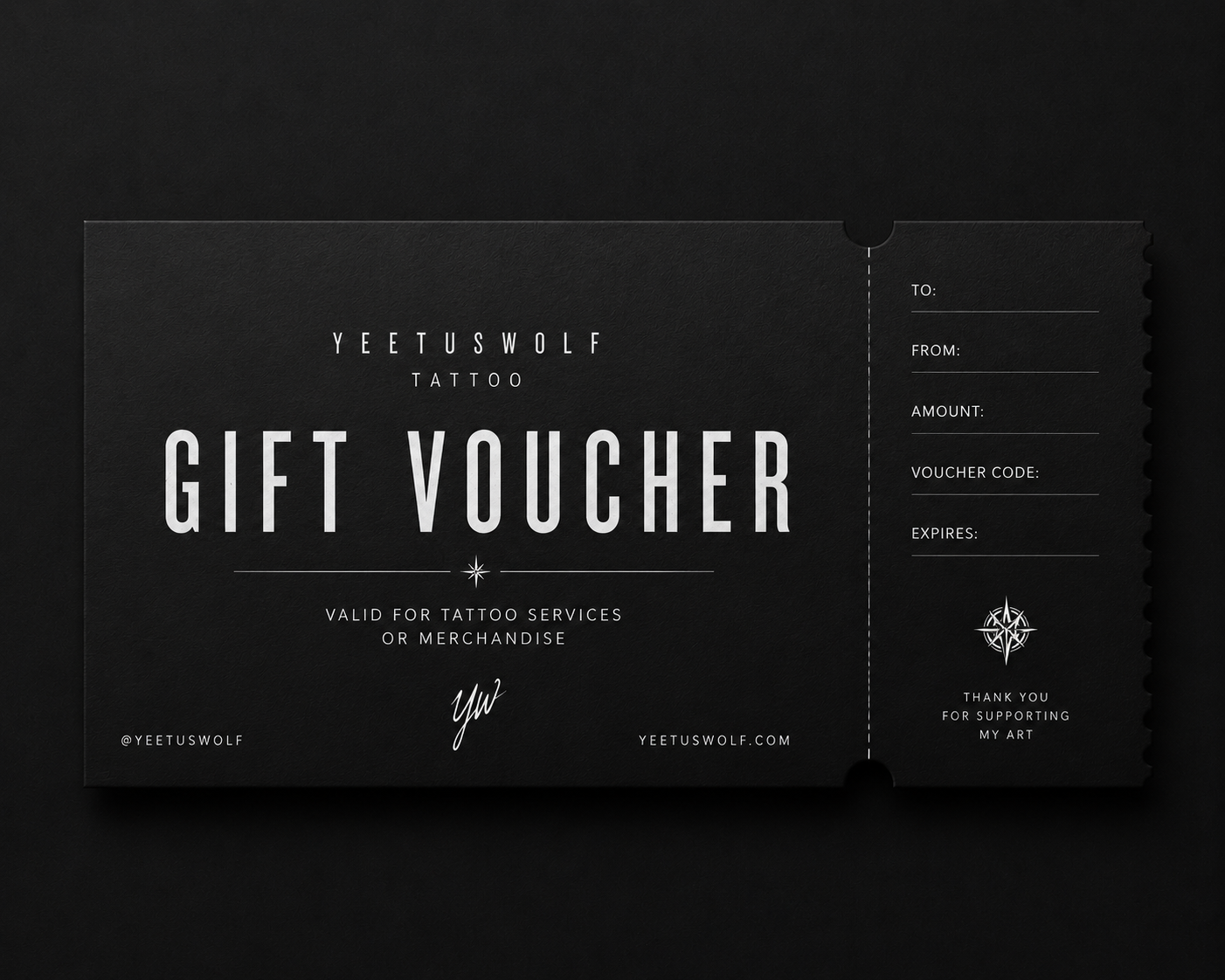 Yeetuswolf Tattoo Gift Card